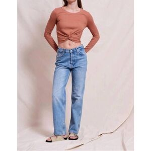 NWT SUNDRY LONG SLEEVE TWIST TEE